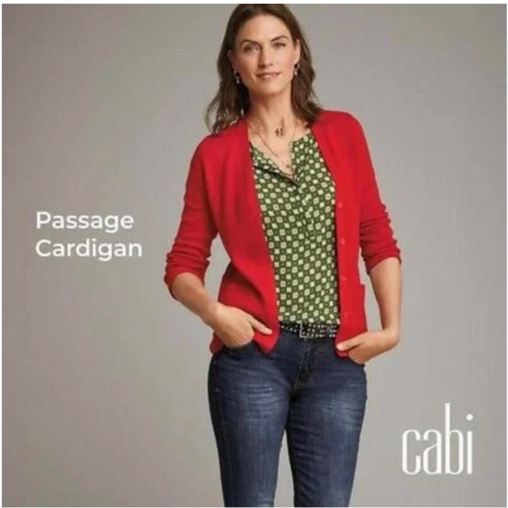 Cabi Red Passage Cardigan